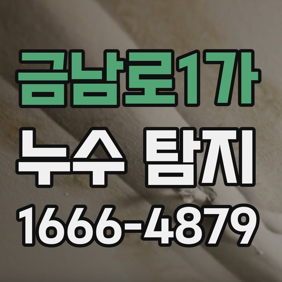 금남로1가 누수 탐지