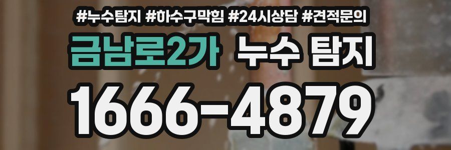 금남로2가 누수 탐지