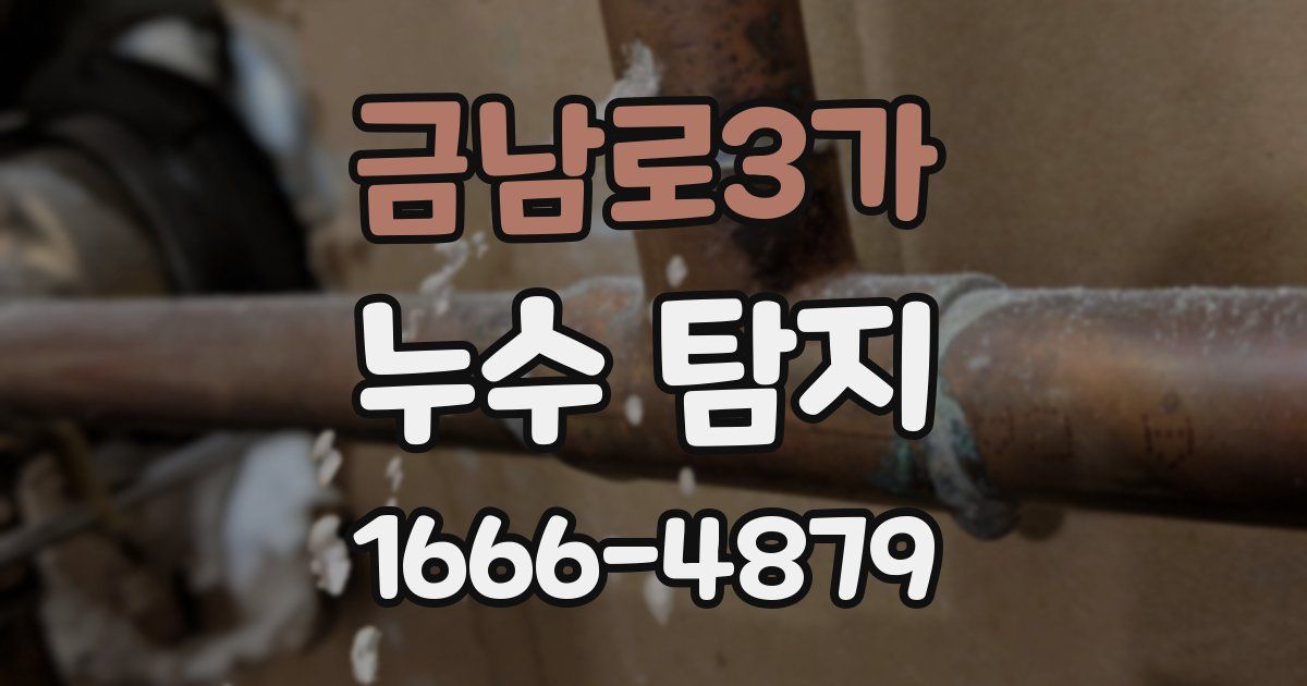 금남로3가 누수 탐지