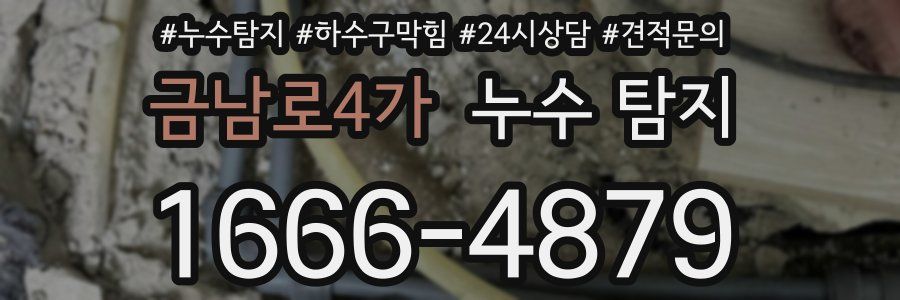 금남로4가 누수 탐지