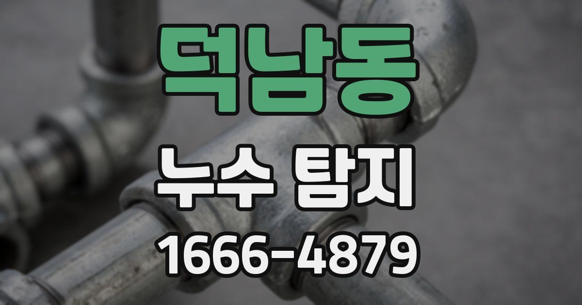덕남동 누수 탐지