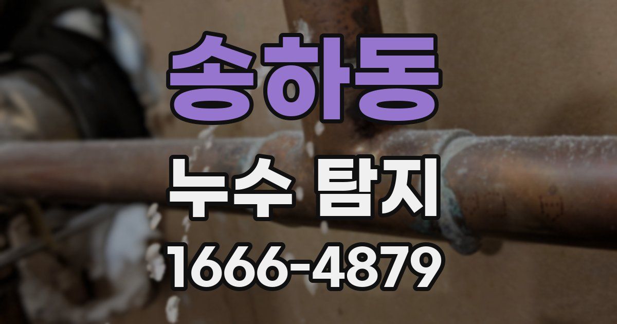 송하동 누수 탐지