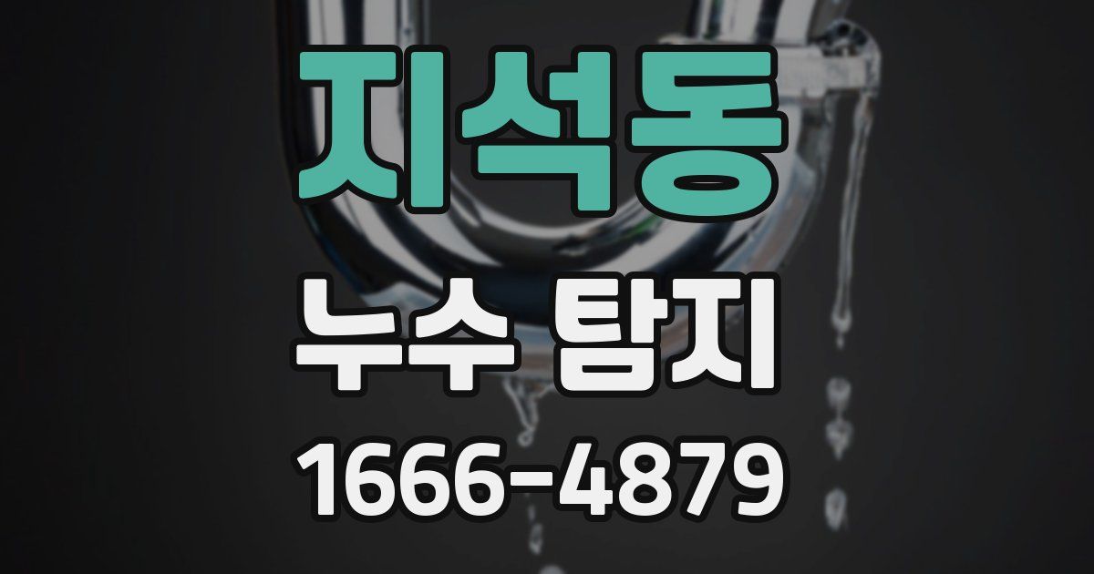 지석동 누수 탐지