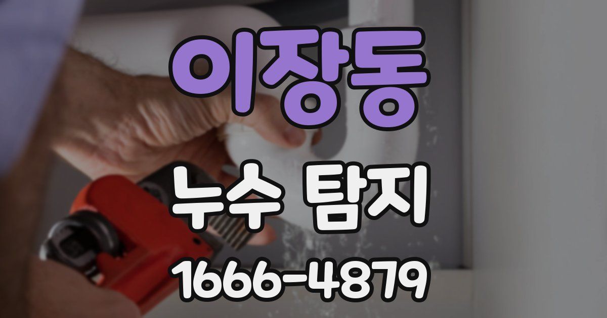 이장동 누수 탐지