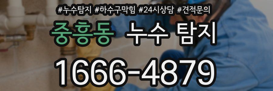 중흥동 누수 탐지