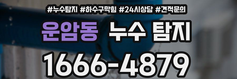 운암동 누수 탐지