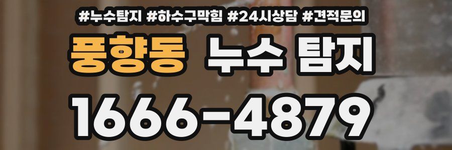 풍향동 누수 탐지