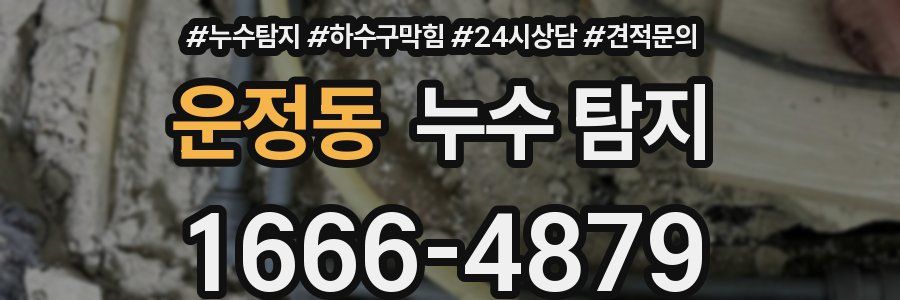 운정동 누수 탐지