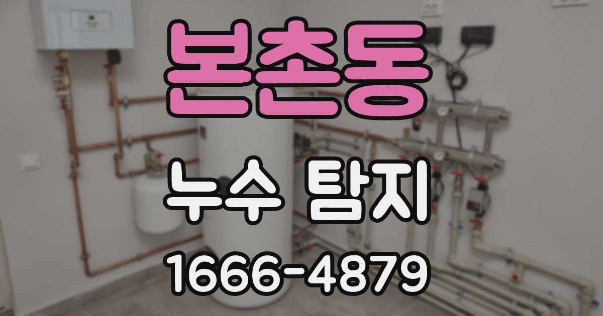 본촌동 누수 탐지