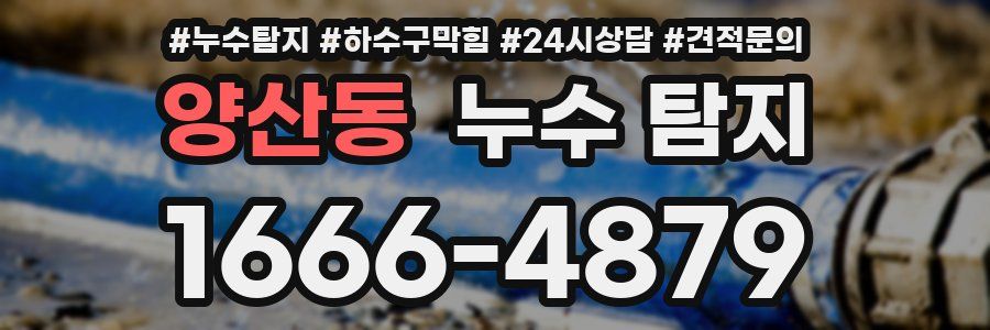 양산동 누수 탐지