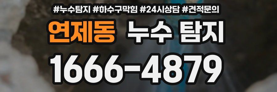 연제동 누수 탐지
