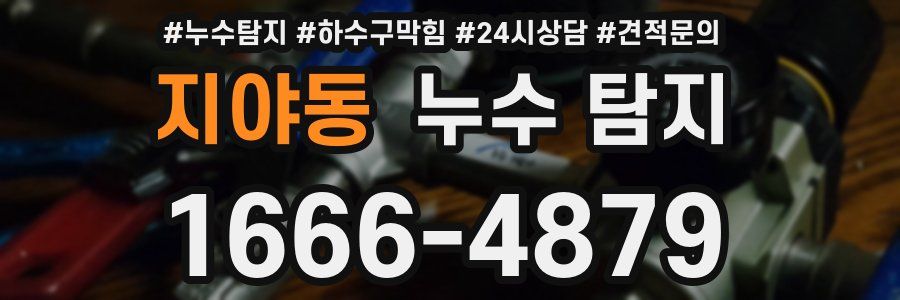 지야동 누수 탐지