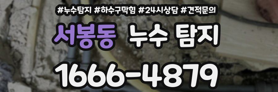 서봉동 누수 탐지
