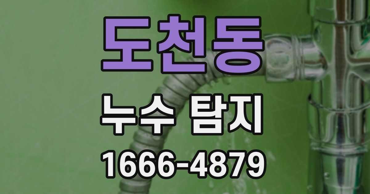 도천동 누수 탐지