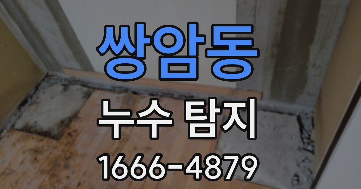 쌍암동 누수 탐지