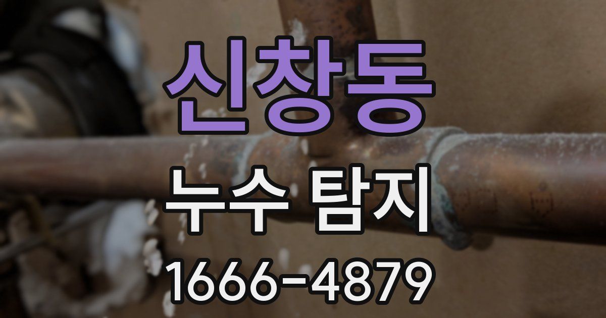 신창동 누수 탐지