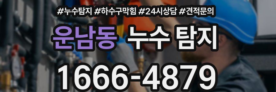 운남동 누수 탐지