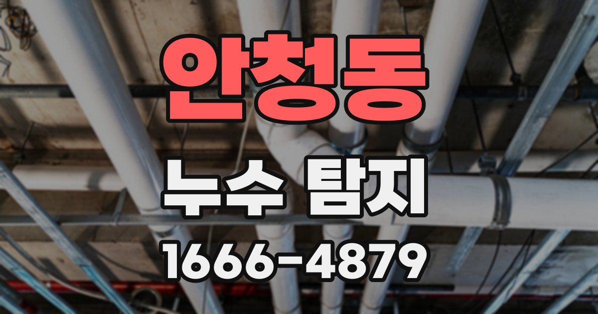 안청동 누수 탐지