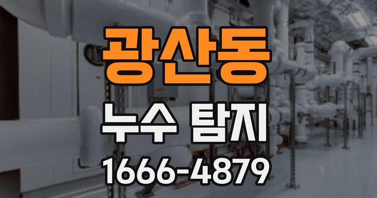 광산동 누수 탐지