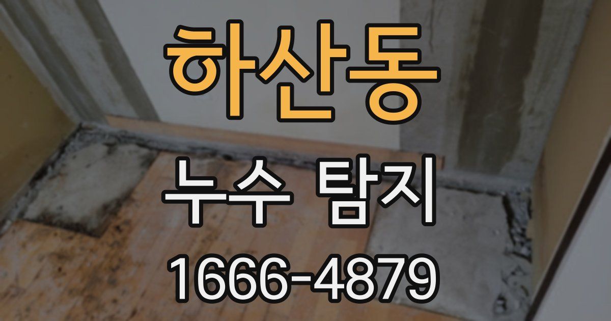 하산동 누수 탐지