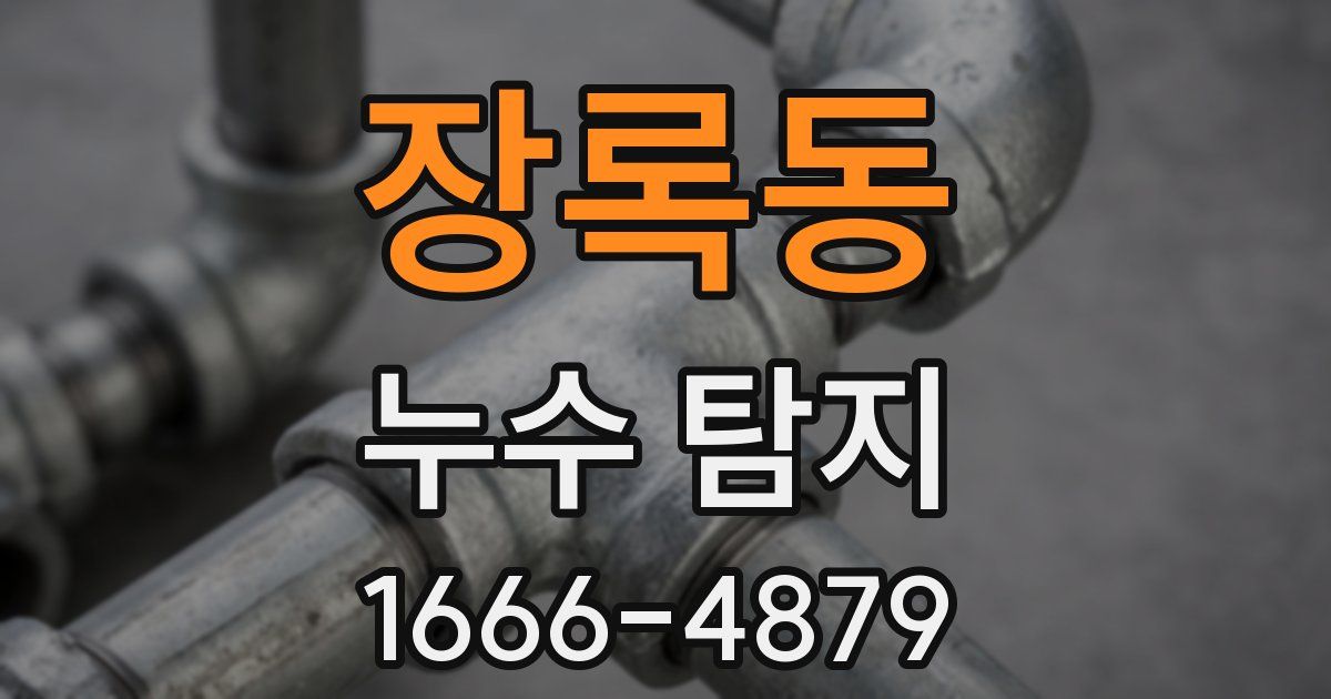 장록동 누수 탐지