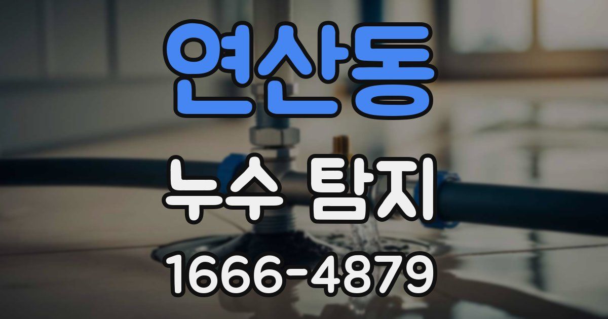 연산동 누수 탐지