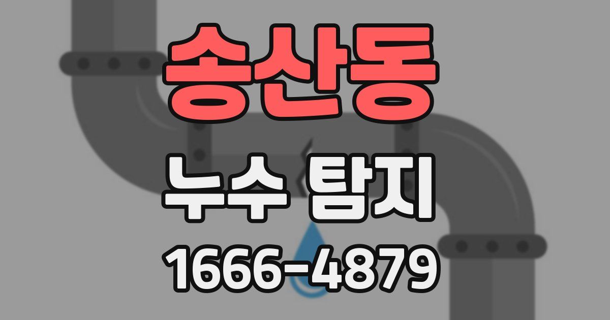 송산동 누수 탐지