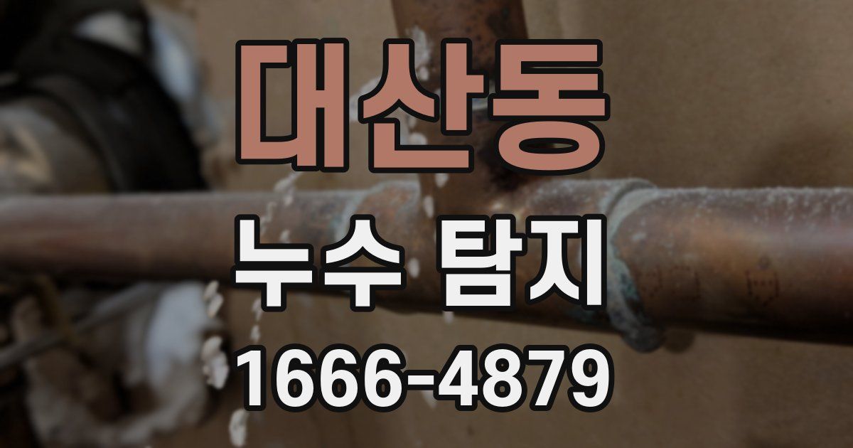 대산동 누수 탐지
