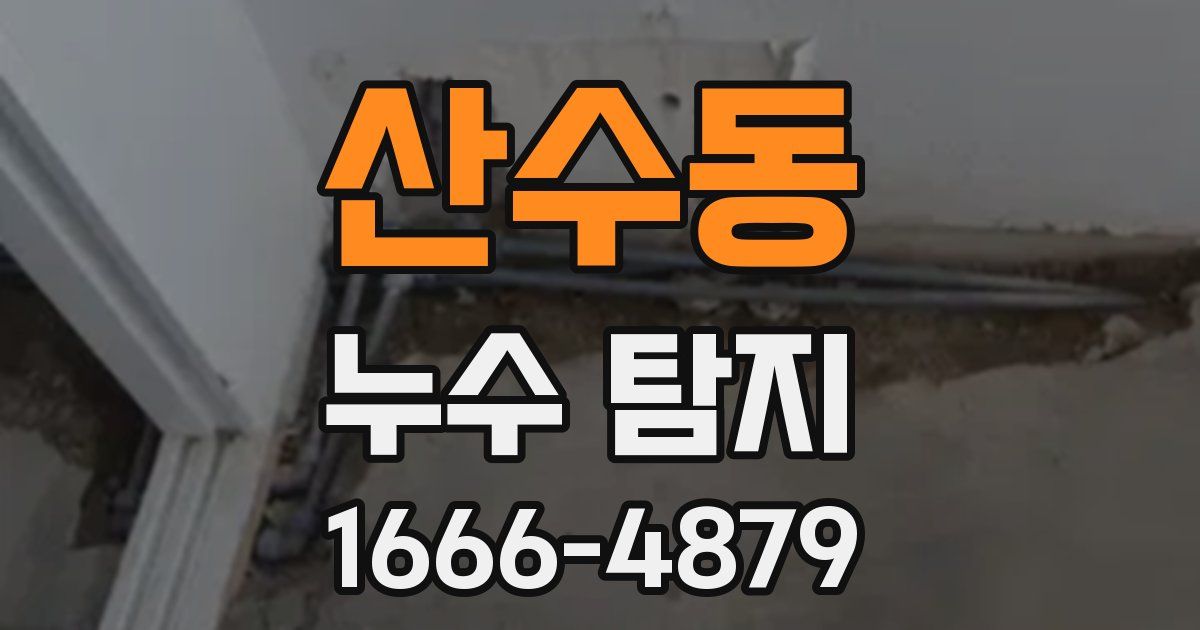 산수동 누수 탐지