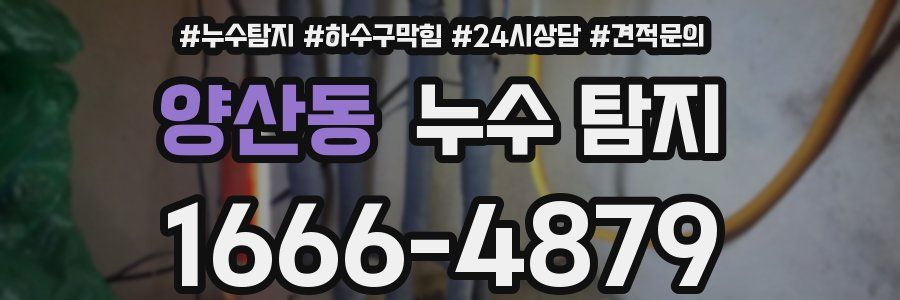 양산동 누수 탐지