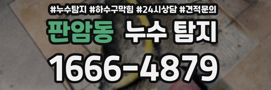 판암동 누수 탐지