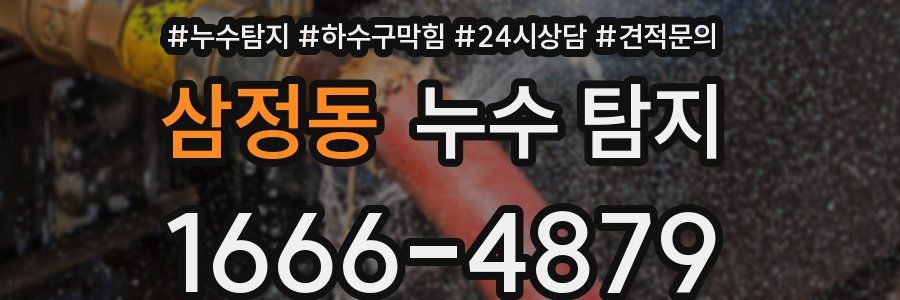 삼정동 누수 탐지