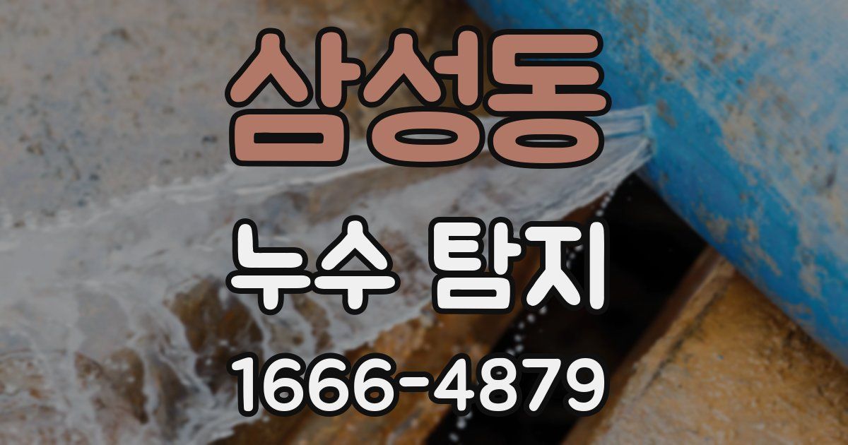 삼성동 누수 탐지