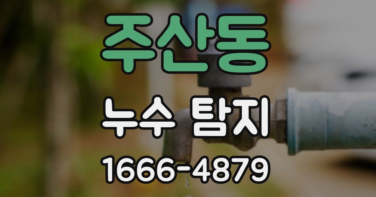 주산동 누수 탐지