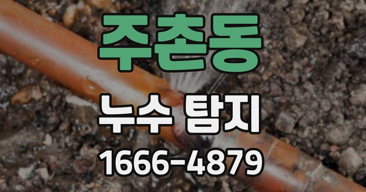 주촌동 누수 탐지