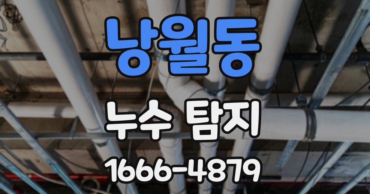 낭월동 누수 탐지