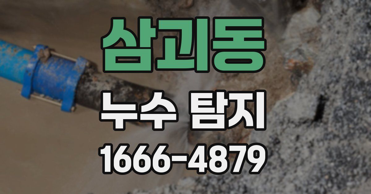 삼괴동 누수 탐지