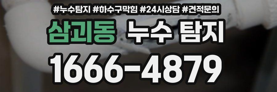 삼괴동 누수 탐지