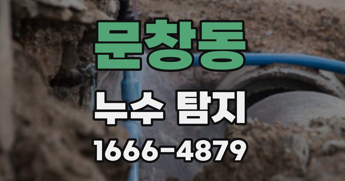 문창동 누수 탐지