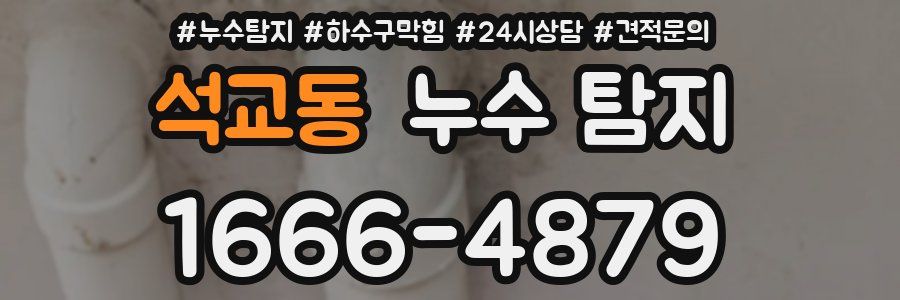 석교동 누수 탐지