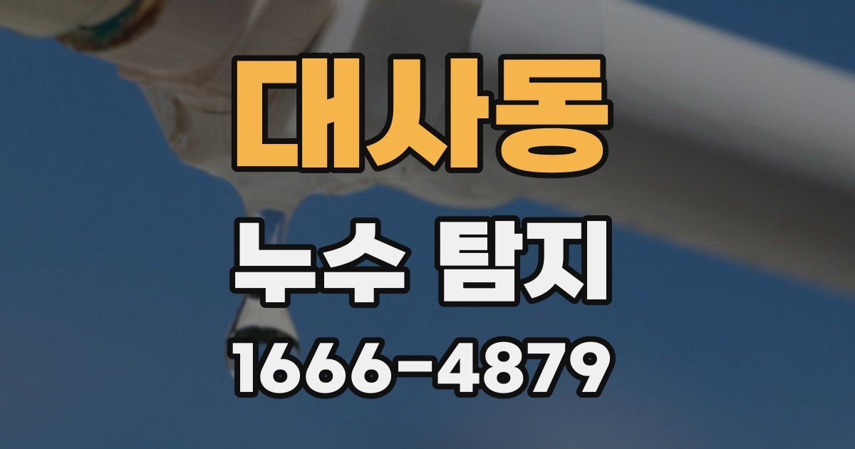 대사동 누수 탐지
