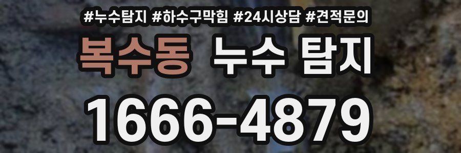 복수동 누수 탐지