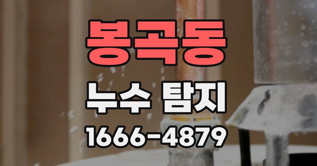 봉곡동 누수 탐지