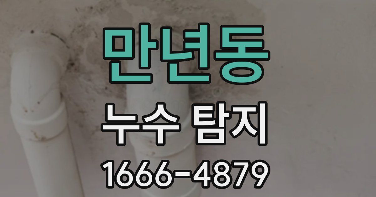 만년동 누수 탐지