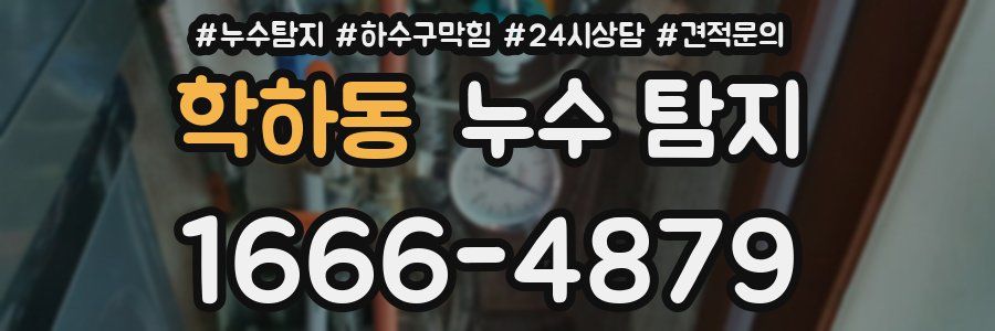 학하동 누수 탐지