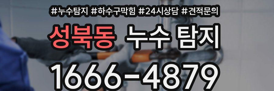 성북동 누수 탐지