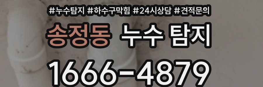 송정동 누수 탐지