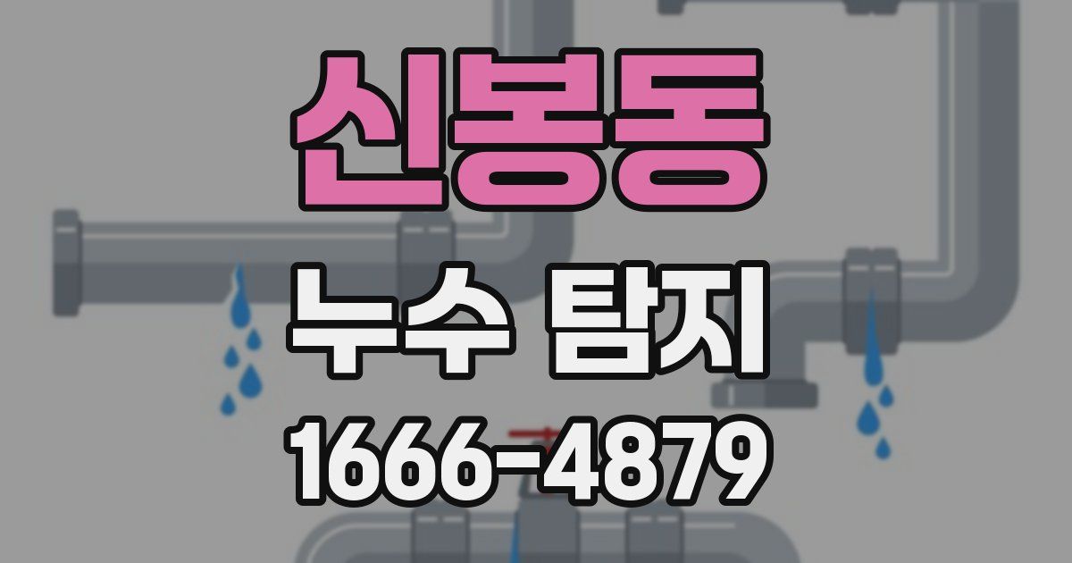 신봉동 누수 탐지