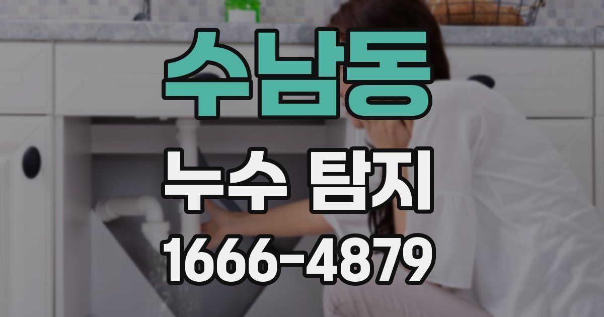 수남동 누수 탐지