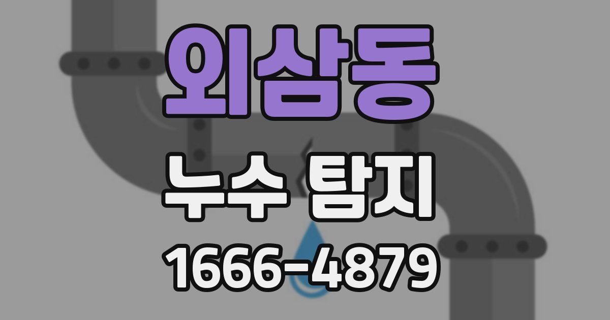 외삼동 누수 탐지